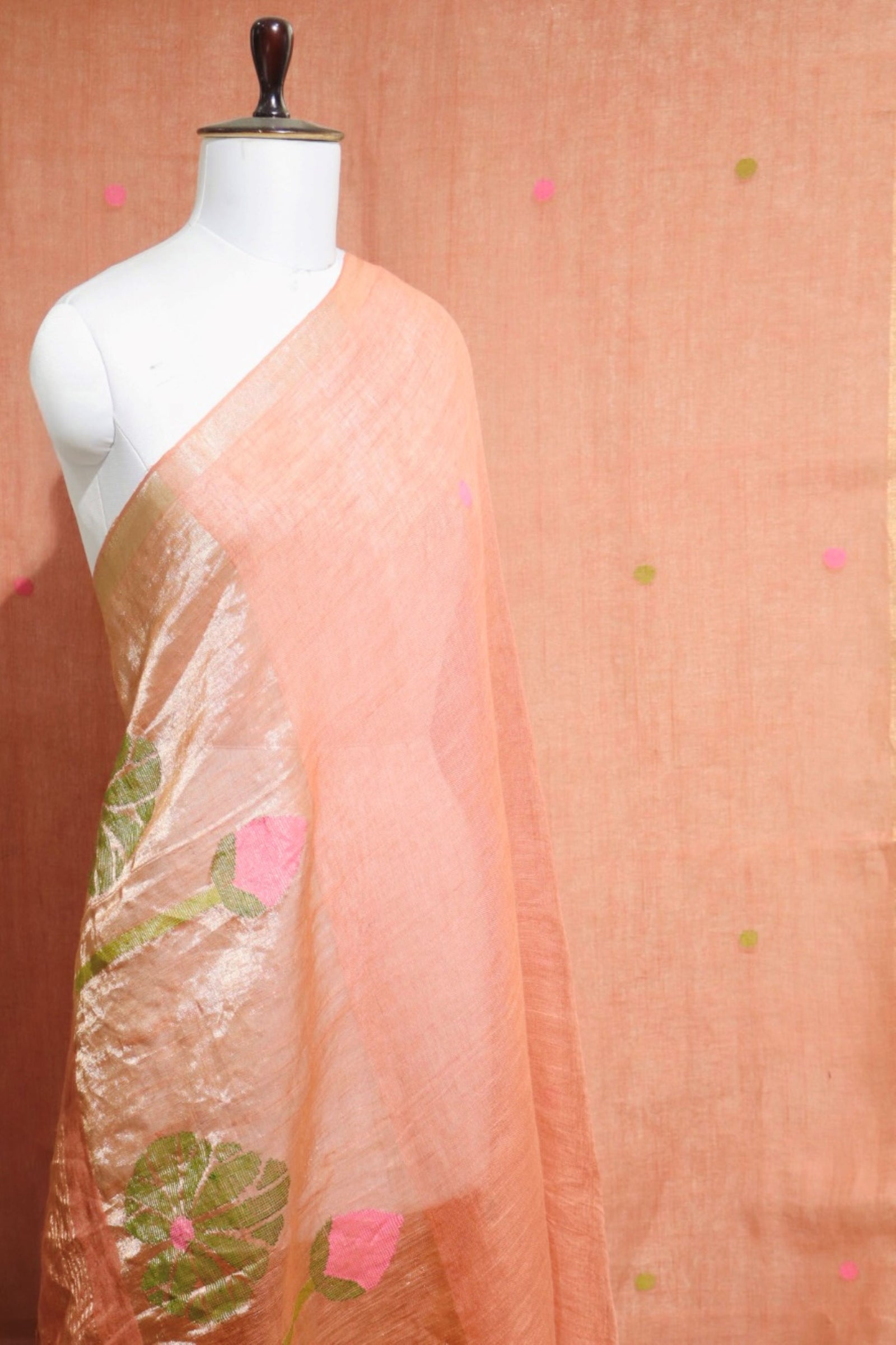 Dark Peach Pure Linen 2 Pcs.