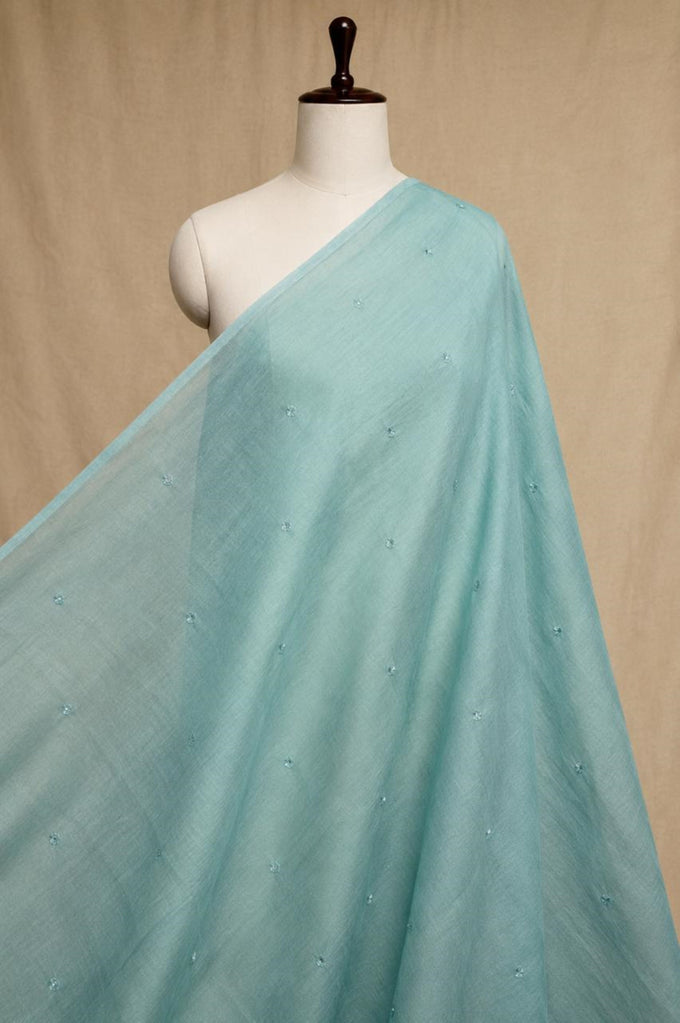 Pastal Sky Blue Mul Chanderi