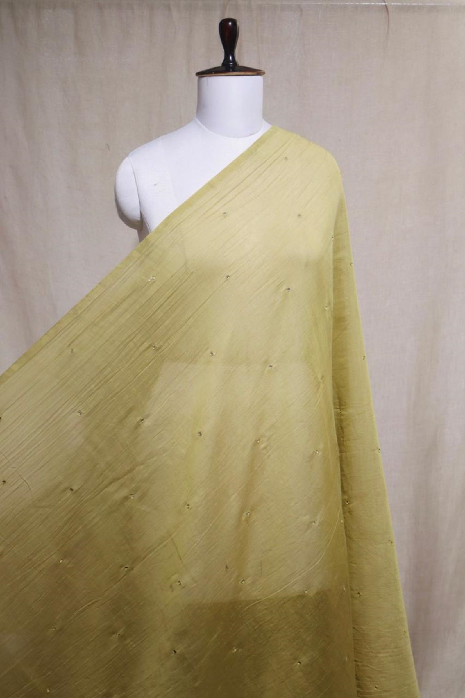Ochre Yellow Mul Chanderi