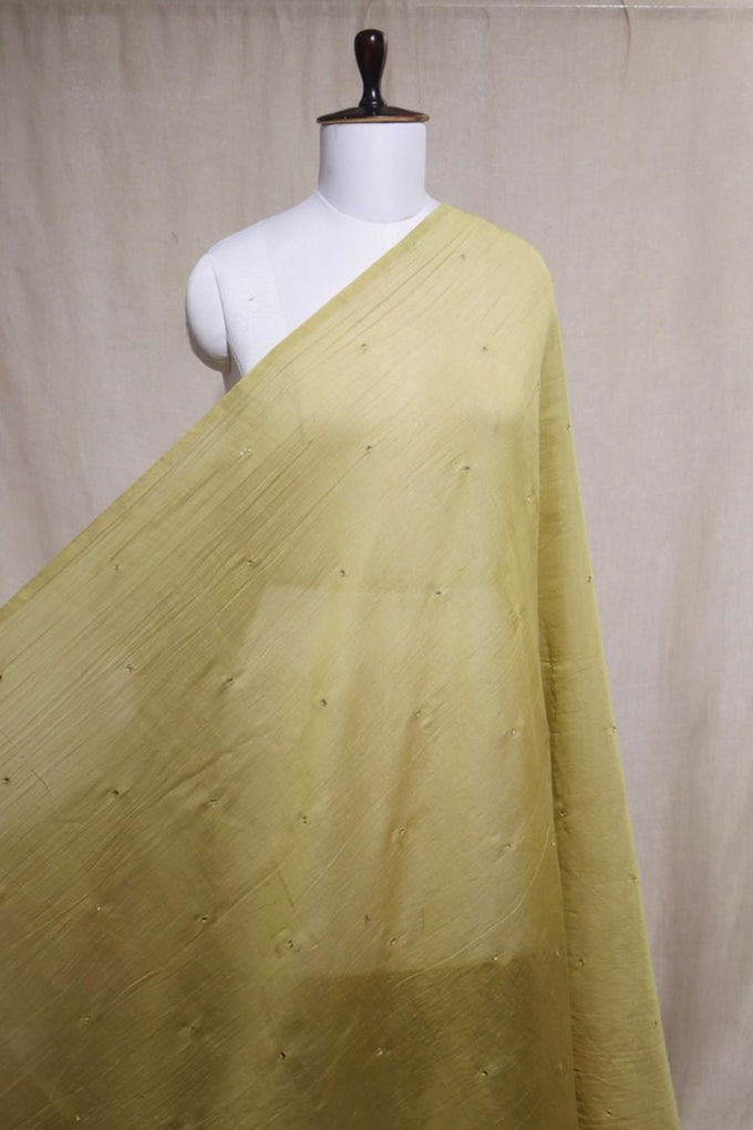 Ochre Yellow Mul Chanderi