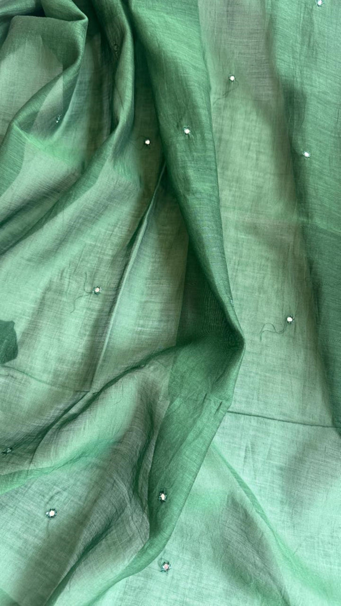 Green Mul Chanderi