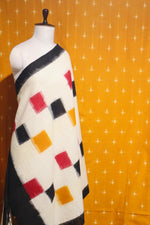 Musturd Ikat Top & Off White Ikat Dupatta