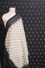 Black Ikat Top & Gray Ikat Dupatta