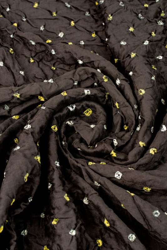 Black Kurti Mul Cotton Jamdani